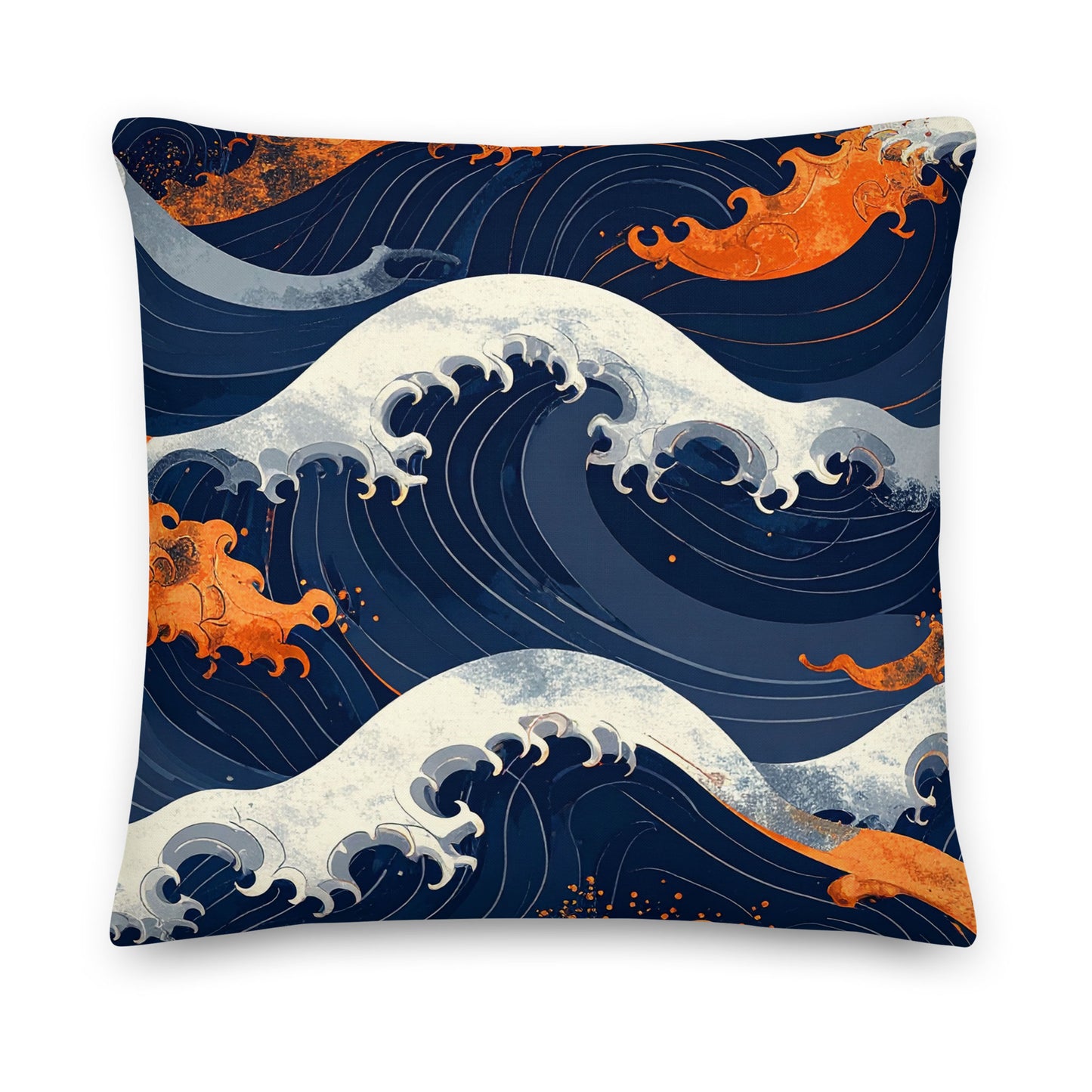 Autumn Tide Copper Waves decoratie kussentje